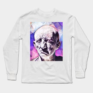 Cato the Elder Pink Portrait | Cato the Elder Artwork 8 Long Sleeve T-Shirt